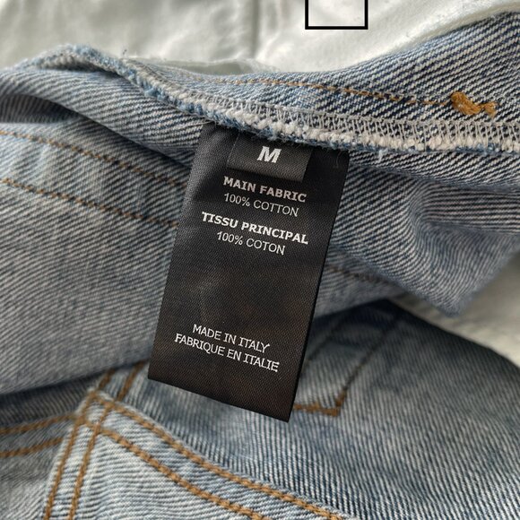 Vetements: GRAIL Medium 42cm CENSORED Embroidered Coin Button Jean FW20 - Picture 13 of 16